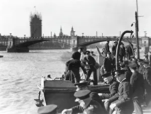 Fireboat: Massey Shaw fireboat on the River Thames