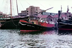 Fireboat: Massey Shaw fireboat, St Katharine's Dock, East London