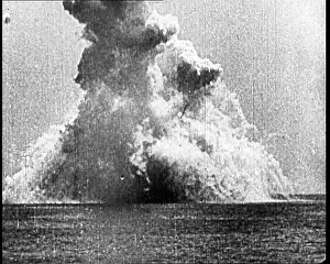 Exploded: A Massive Explosion Emanating From A Ship Whose