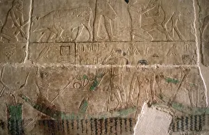 Saqqara: Mastaba of Nefer and Kahay. Relief. Servants transporting go