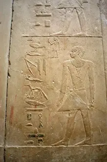 Saqqara: Mastaba of Ptahhotep and Akhethotep. Polychrome relief. Egyp