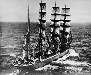 Sedov: Four masted sailing ship Commodore Johnsen, 1936