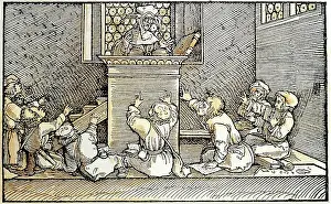Imageries: Master pontificating from lectern