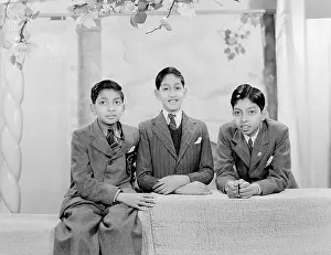 Corea: Masters N. C. and H. Corea with their Father
