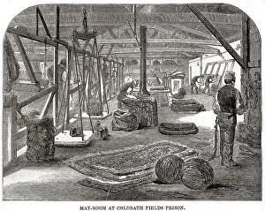 Coldbath: Mat-making room at Coldbath Fields Prison