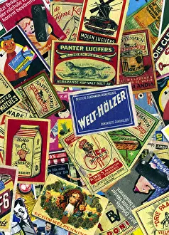 Briquettes: Matches labels from matchboxes
