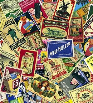 Briquettes: Matches labels from matchboxes