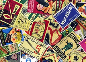Briquettes: Matches labels from matchboxes