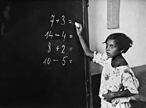 Math: Math lesson in a school for Roma children, 1930