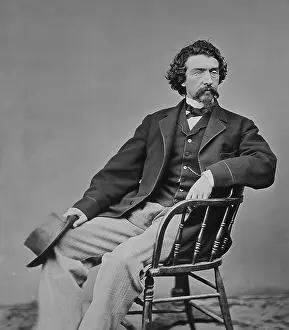 Ambrotype: Mathew Brady portrait lithograph published