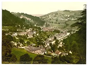 Matlock: Matlock Bath, from Heights of Jacob, Derbyshire, England