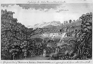 Hydrotherapy: Matlock Spa, Derbyshire, England. From a copperplate