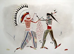 Bodmer: Mato-tope Fights Cheyenne Indian Chief