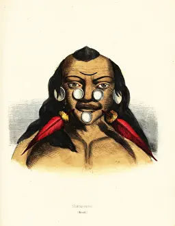 Piercings: Matses or Matis warrior of Brazil