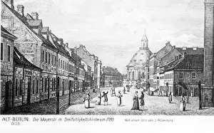 1780: Mauerstrasse and Trinity Church in Berlin, c. 1780
