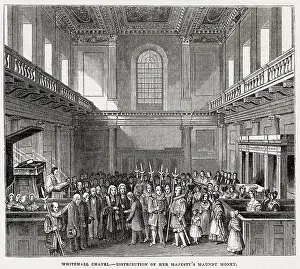 Maundy: Maundy Thursday Service, Whitehall Chapel, London 1843