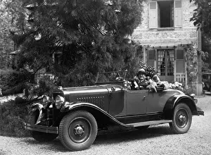 Chevalier: Maurice Chevalier in his car, 1939