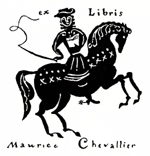 Bookplate: Maurice Chevallier's bookplate