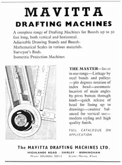 Drafting: Mavitta Drafting Machines The Master 1954