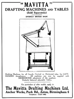 Drafting: Mavitta Drafting Machines & Tables 1939