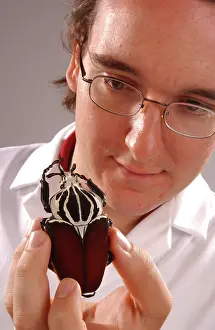 Scarab: Max Barclay with beetle specimen