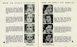 Hollwood: Max Factor make up booklet with Hollywood stars