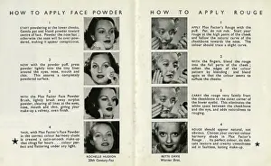 Rochelle: Max Factor make up booklet with Hollywood stars