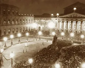 Festively: Max-Josef-Square in Munich, 11.03.1911