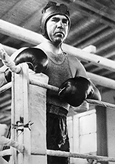 Schmeling: Max Schmeling at box training, 1939