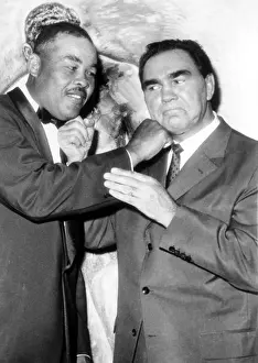Mugging: Max Schmeling and Joe Louis pose for photo ?