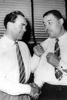 Mugging: Max Schmeling and Joe Louis pose for photo ?