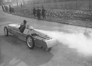 Avus: Max Valier in the rocket car, 1929
