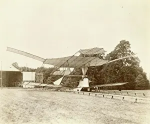 Maxims: Maxim's steam-driven biplane test rig 1894