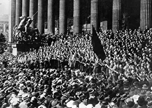 Demo: May Day celebration in Berlin in front of the