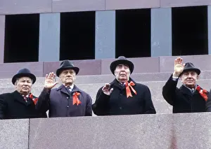 Tribune: May Day demonstartion in Moscow, 1982