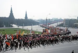 Marx: May Day parade in Moscow, 1984