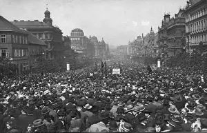 Namesti: May Day parade at Wenceslav Square, 1928