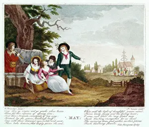 Maypole: May ' The Maypole - girls and boys
