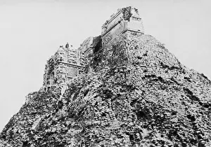 Magician: Maya pyramid in Uxmal, 1926