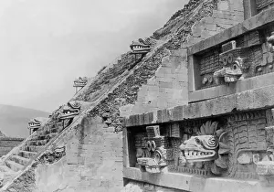 Gargoyles: Maya pyramids in Mexico, 1932