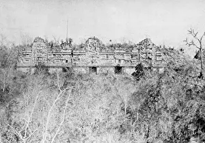 Nuns: Maya ruin in Uxmal, 1924