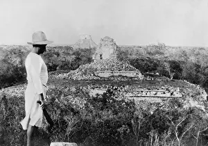 Castillo: Maya ruins in Chichen Itza, 1925