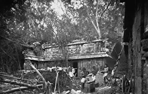 Helpers: Maya ruins in Labna, 1924