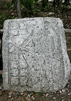 Stelae: Mayan archaeological sites, Yucatan, Mexico