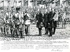 Invading: Mayor of Brussels encountering German invaders, WW1