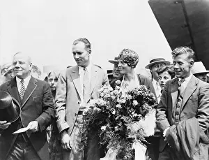 Wilmer: Mayor Malcolm Nichols, greets flyers Lou ?