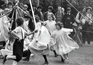 Maypole: Maypole dancing Blists Hill, Shropshire -1
