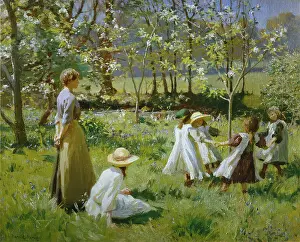 Maytime: Maytime ' girls dancing around a tree