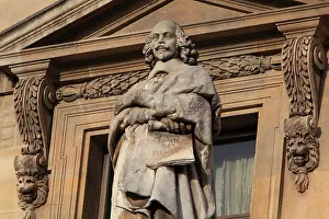 Hebert: Mazarin statue, Cour Napoleon, Louvre, Paris, France