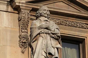 Hebert: Mazarin statue, Cour Napoleon, Louvre, Paris, France